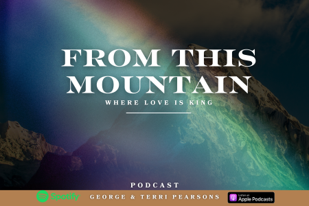 Text on a pretty mountainous background